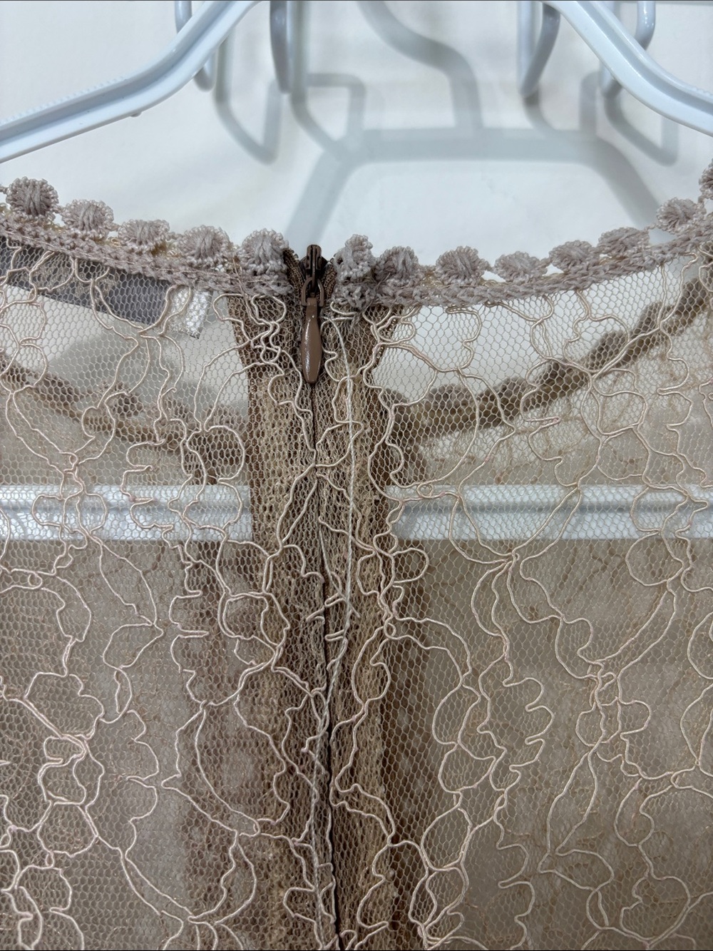 twik Lace & Tulle Formal Dress in Dusty Rose and Champagne - Picture 9 of 10